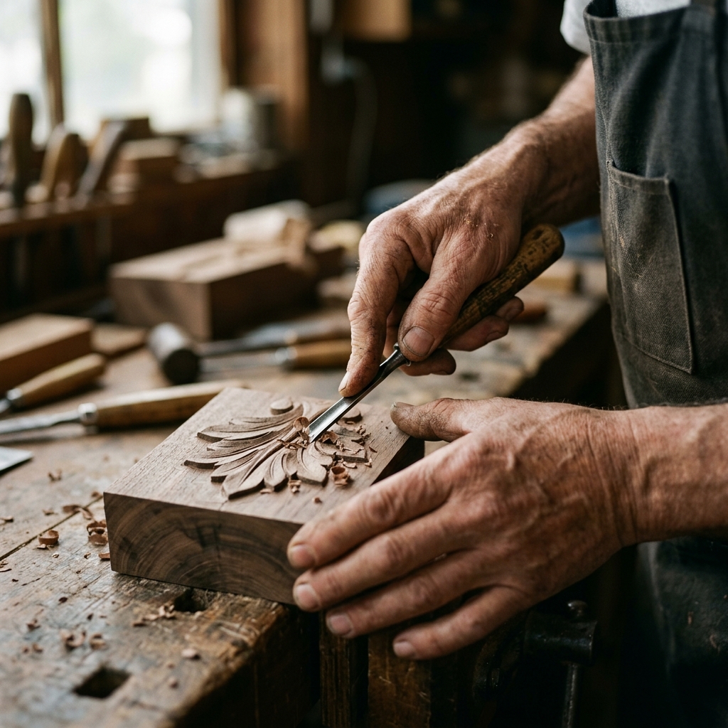 Artisan crafting handmade goods