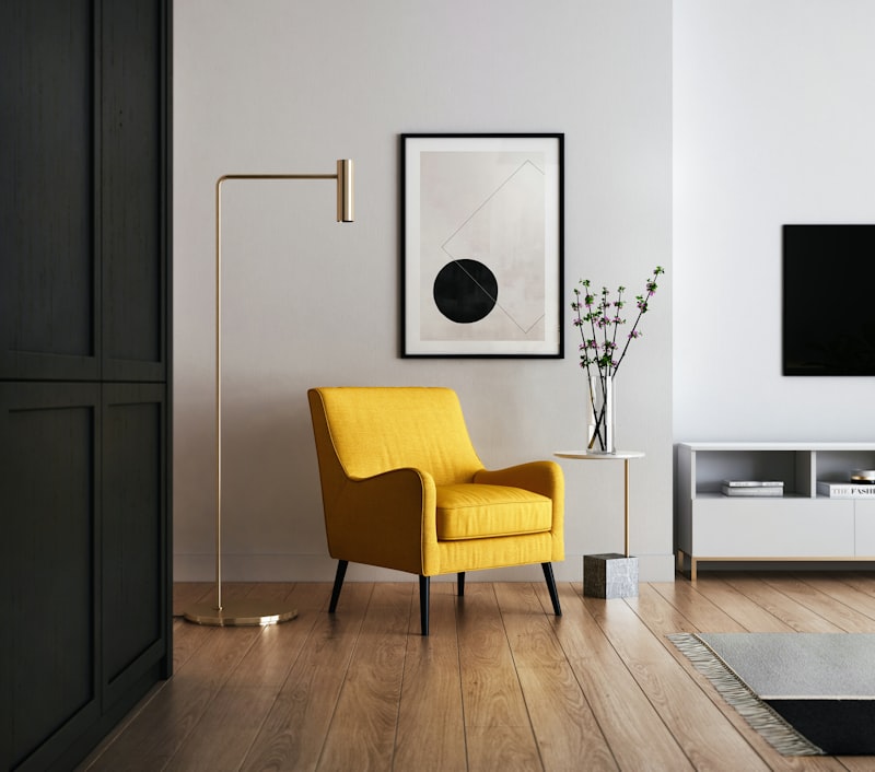 Cozy modern living room armchair